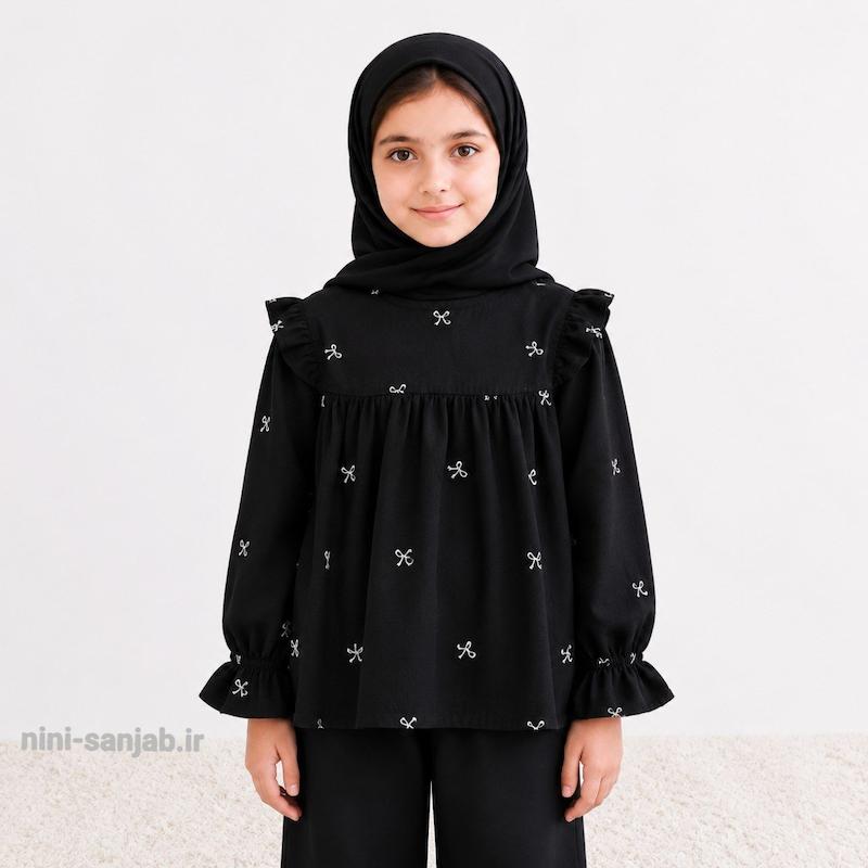 شومیز مشکی پاپیون
