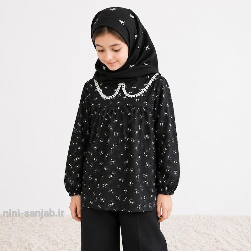 شومیز مشکی شکوفه