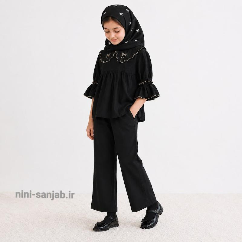 بلوز _ تونیک پاپیون گلدوزی 