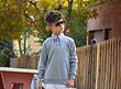 بلوز دو یقه پسرانه