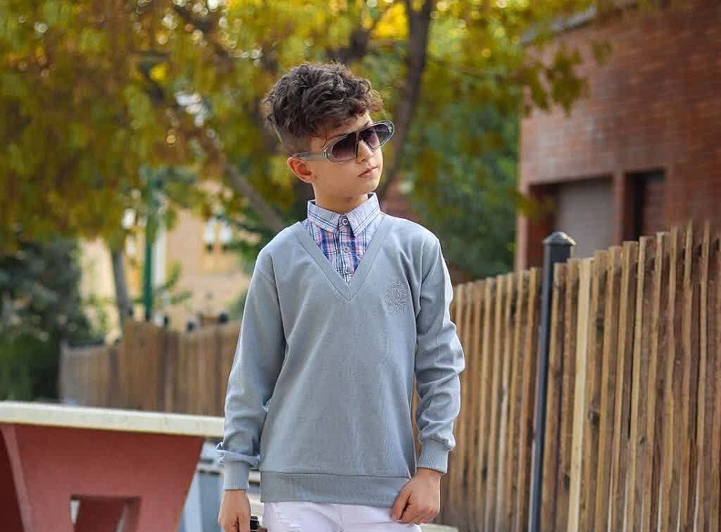 بلوز دو یقه پسرانه
