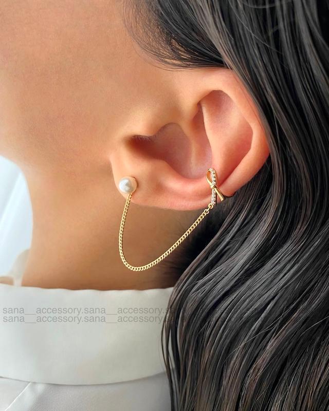 گوشواره ایرکافی مروارید پاپیون ژوپینگ