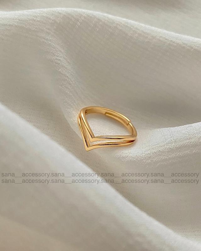 انگشتر هفتی دو لاین آینه ای
