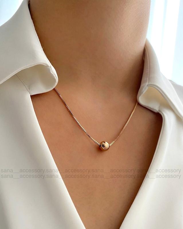 پلاک زنجیر گوی آینه ای ظریف ژوپینگ