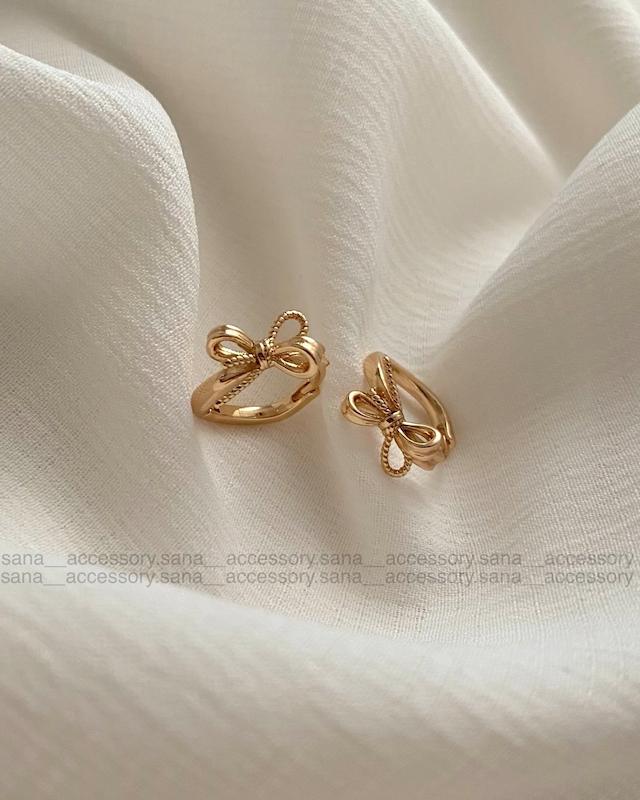 گوشواره پاپیون طرح طلا ژوپینگ