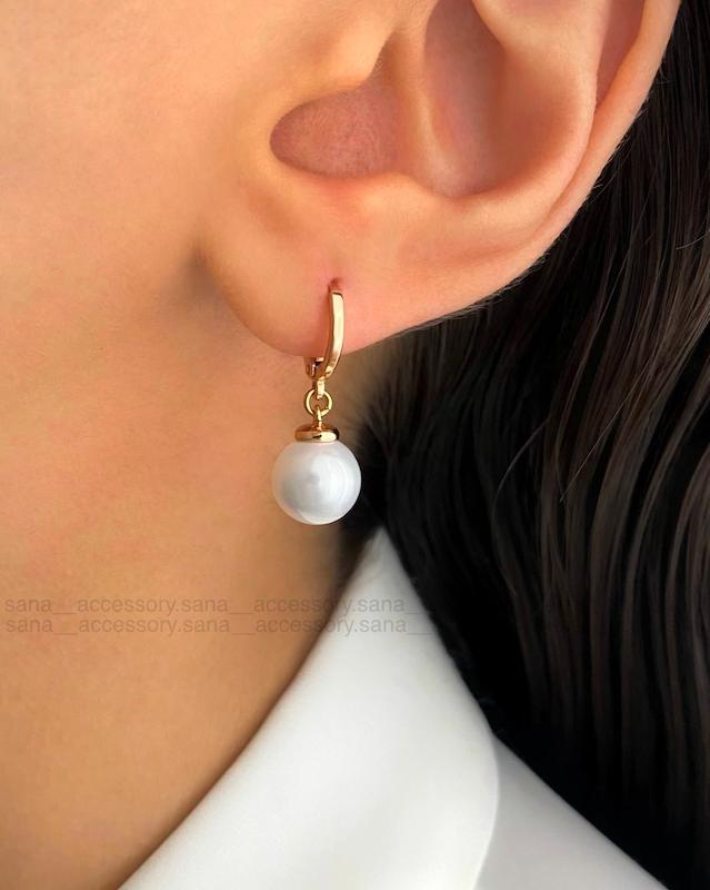 گوشواره تک آویز مروارید ژوپینگ