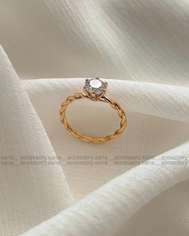 انگشتر سولیتر طنابی ژوپینگ