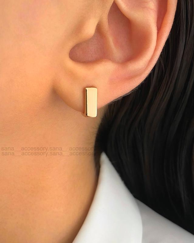 گوشواره مربع آینه ای کوچک ژوپینگ