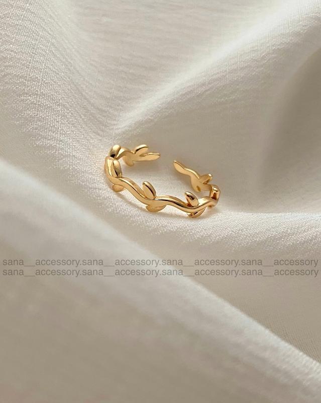 انگشتر ظریف برگ زیتون