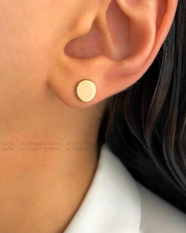 گوشواره میخی سکه آینه ای ژوپینگ