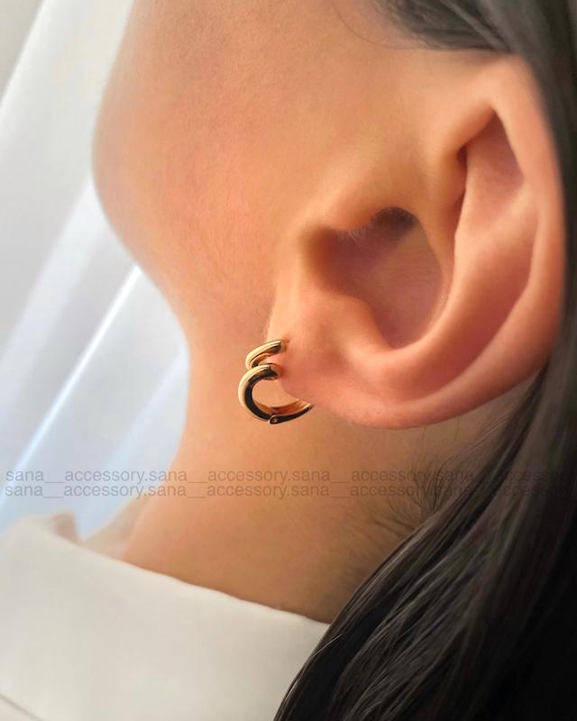 گوشواره مینیمال خط ‌پیچ ژوپینگ