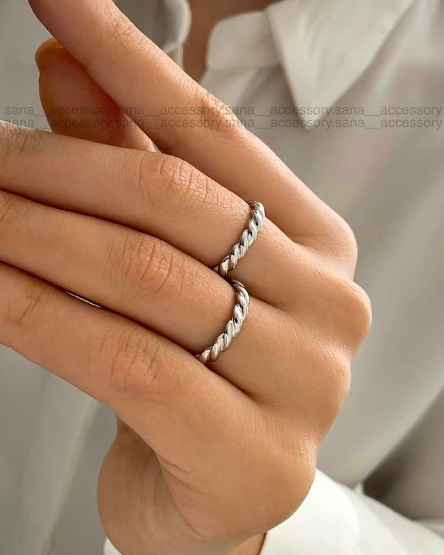 رینگ بافت طنابی سیلور ژوپینگ