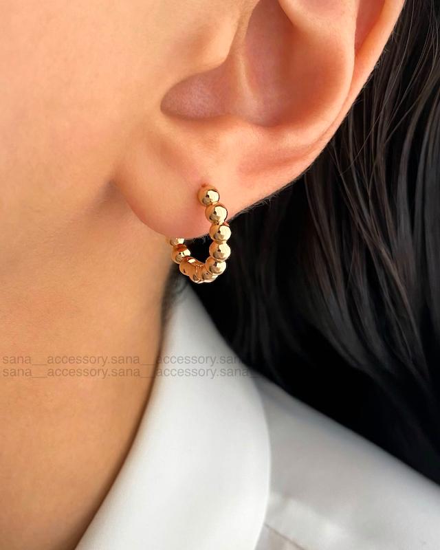 گوشواره حلقه توپی بزرگ ژوپینگ