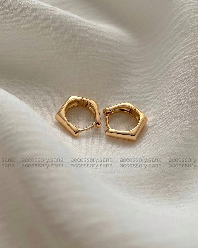 گوشواره هندسی آینه ای ژوپینگ