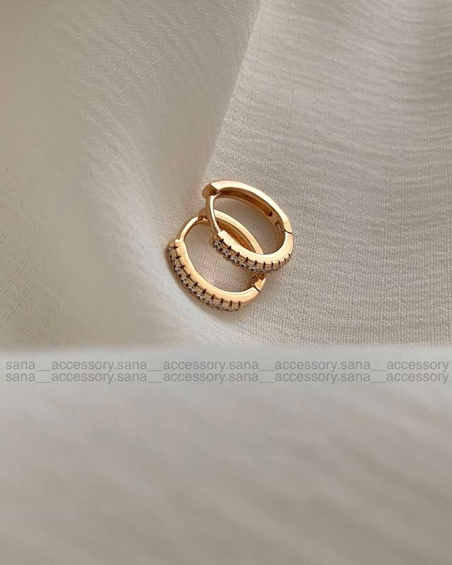 گوشواره ظریف تک لاین نگین ژوپینگ