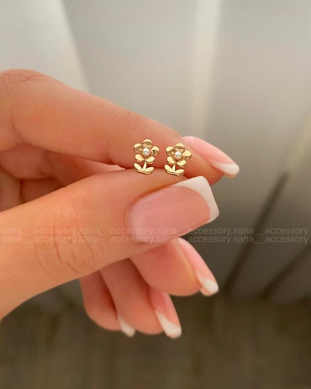 گوشواره میخی گل آفتاب گردون ژوپینگ