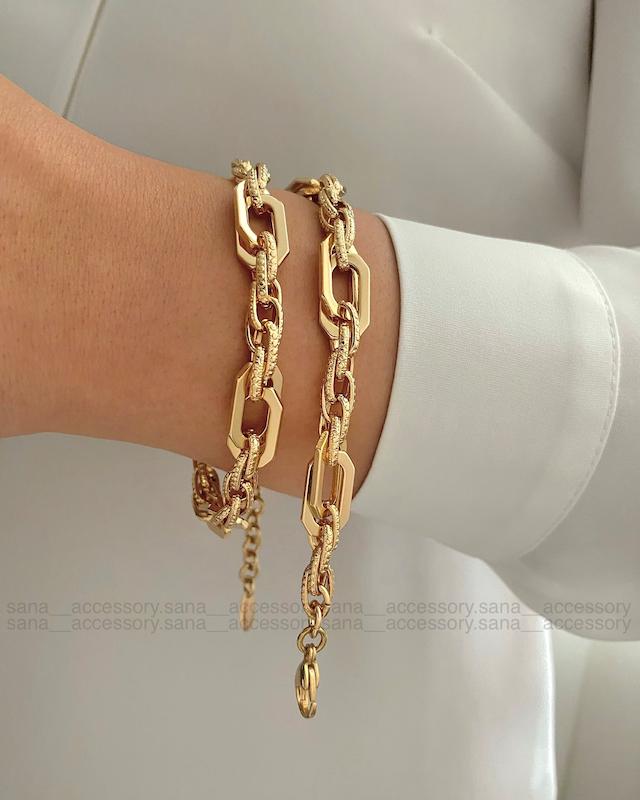 دستبند ترکیبی طرح طلا ژوپینگ