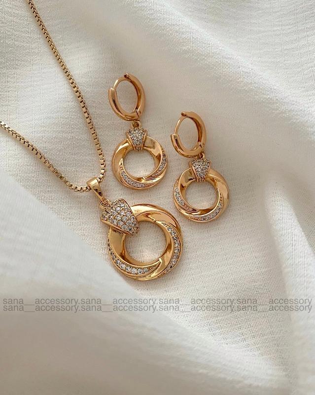 نیم ست موج دار نگین ژوپینگ