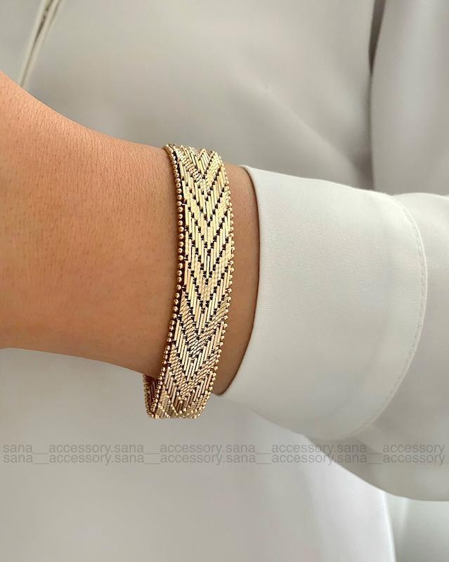 دستبند جلفایی طرح هرینگبون ژوپینگ