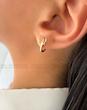 گوشواره پروانه آینه ای خطی ژوپینگ