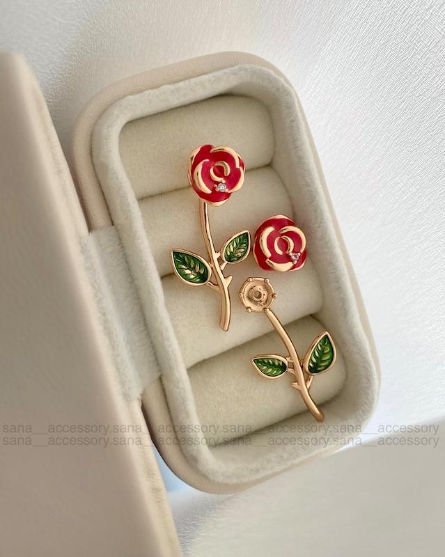 گوشواره گل رز ژوپینگ