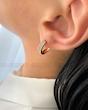 گوشواره حلقه ای دو لاین نگین ژوپینگ