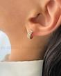 گوشواره حلقه ورساچه دور نگین ژوپینگ