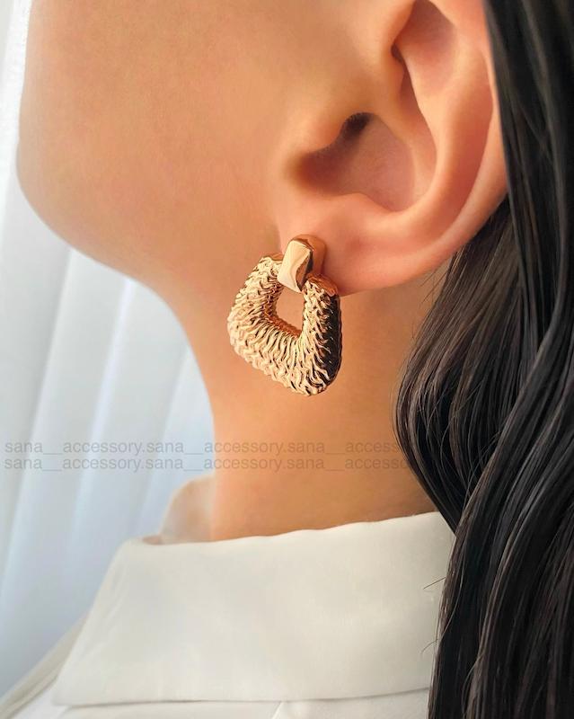 گوشواره فشن موج دار ژوپینگ
