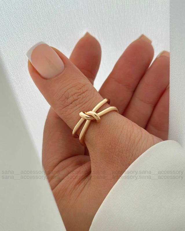 انگشتر گره خطی آینه ای ژوپینگ
