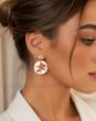 گوشواره میناکاری فلاور برجسته ژوپینگ