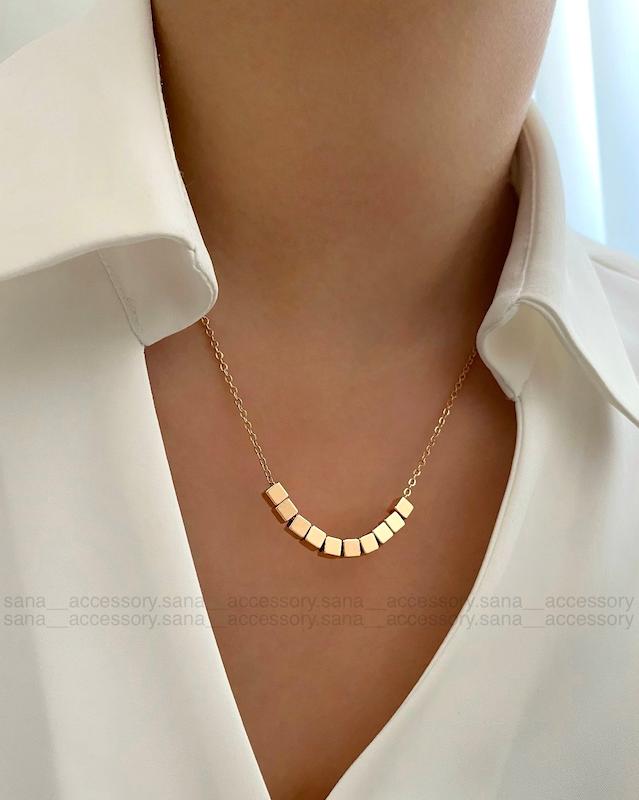 گردنبند مربع پیگسلی ژوپینگ