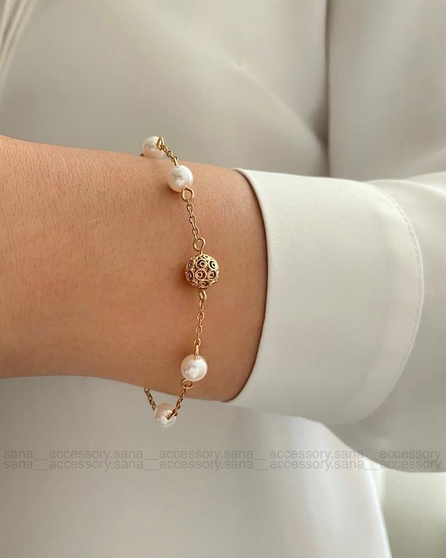 دستبند مرواریدی توپی تراش ژوپینگ