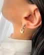 گوشواره اشکی آینه ای حلقه نگین ژوپینگ