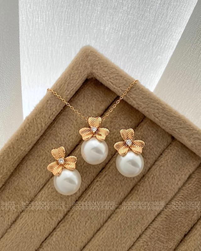 نیم ست شکوفه مرواریدی ژوپینگ