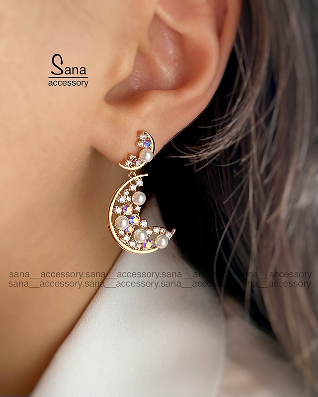 گوشواره ماه سواروسکی 