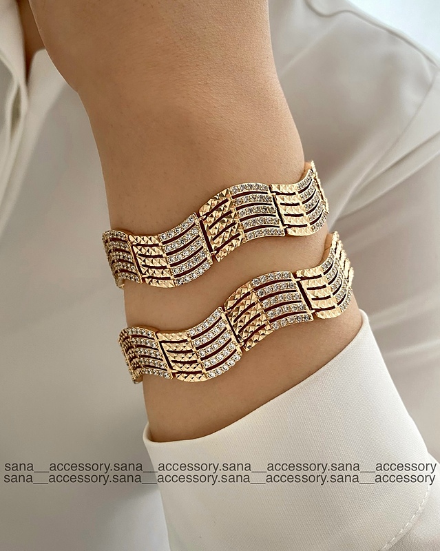 دستبند پهن موج دار ژوپینگ