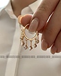 گوشواره ۶ آویز نگین ژوپینگ