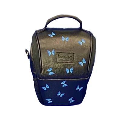 کیف دوربین پوزه ای پروانه آبی ترنگ