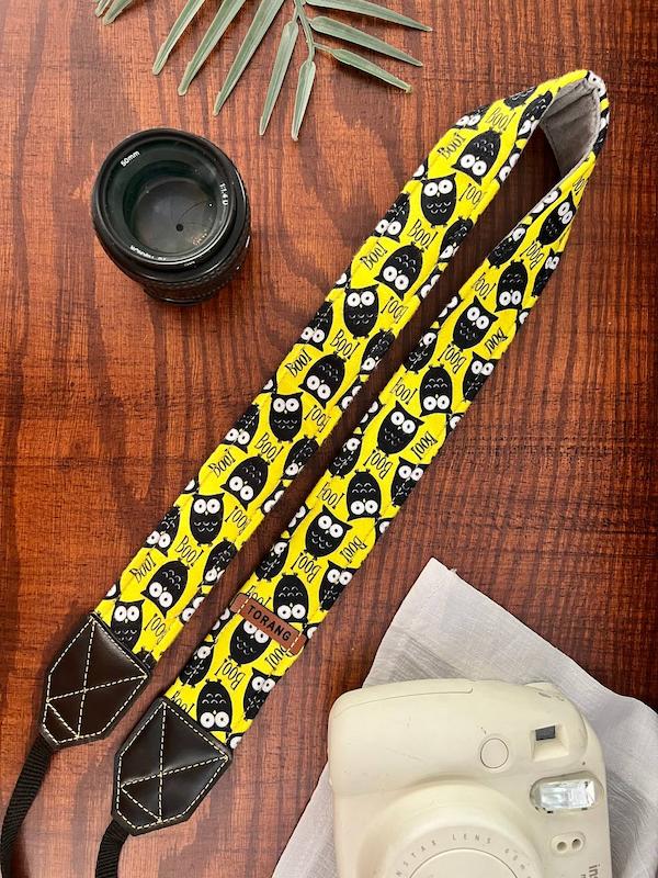 بند دوربین ترنگ طرح جغد زرد boo