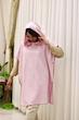 حوله پانچو رنگ «صورتی بخی» | قد۷۵ و ۹۰