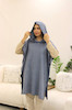 حوله پانچو مردانه/زنانه رنگ طوسی «Gray» | قد۹۰