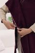 حوله پانچو رنگ ارغوانی | قد۷۵-۹۰