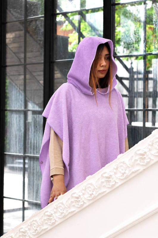 حوله پانچو طرح لَوندِر «Lavender» | قد۷۵