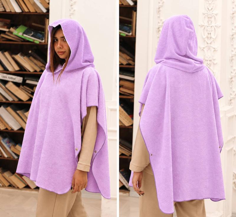 حوله پانچو طرح لَوندِر «Lavender» | قد۷۵