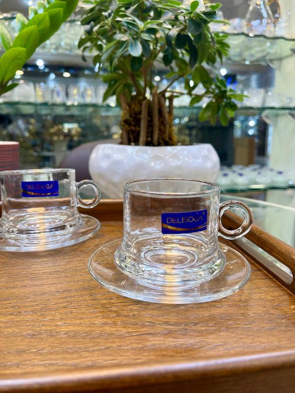 فنجون و نعلبكی دسته گرد DELI           