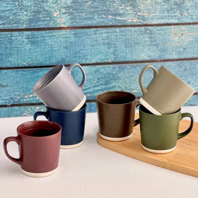 ماگ دسته بيضی پايين سفيد ٣١٠ميل           