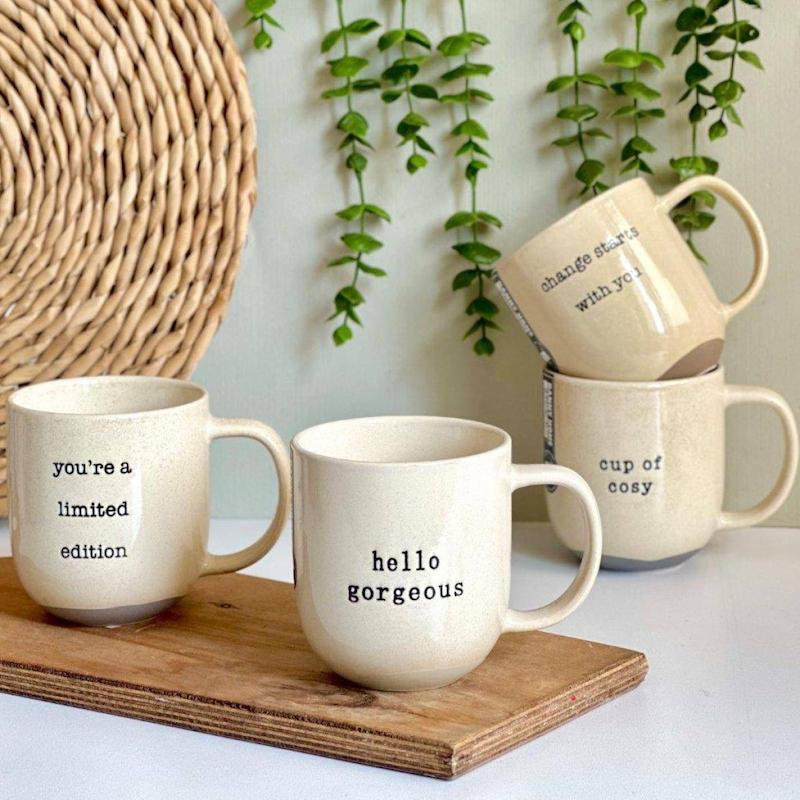 ماگ تکست دار پایین طوسی دنی هوم 400میل