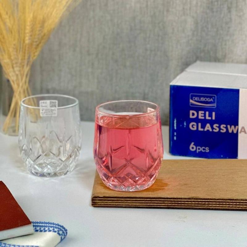 لیوان 6تایی گرد طرح تایملس 320میل DELI