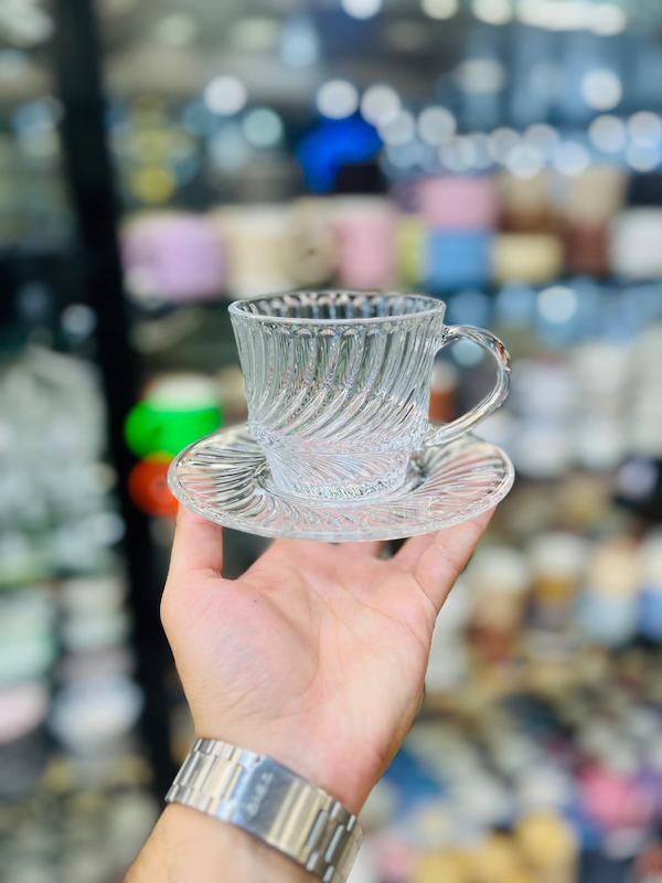 فنجان و نعلبكى طرح موج Deli  