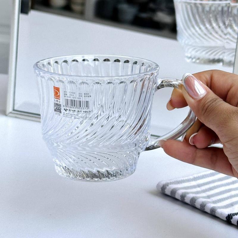 لیوان ۶تایی طرح موج 275 میل DELI | لیوان شیشه‌ای پذیرایی | فروشگاه نامارا